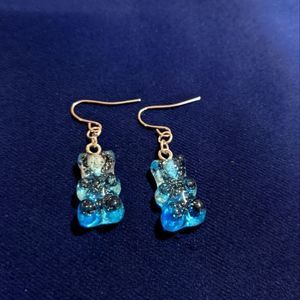🛍 Blue Gummy Bear Dangle Earrings